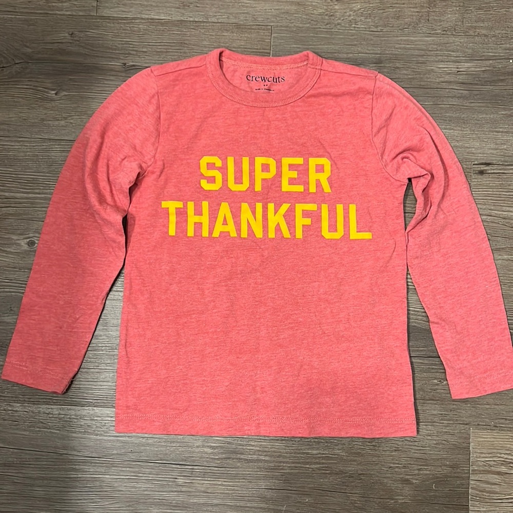 Crewcuts Super Thankful Graphic Tee Size 4/5